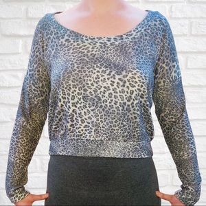 DELiA*s Grey + White Cropped Sweater